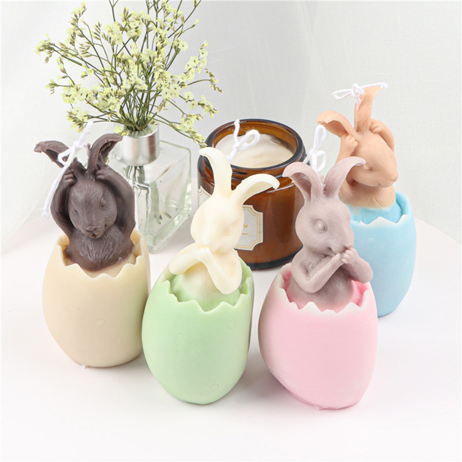 Bobasndm Candle molds Silicone, Easter Bunny Candle molds for Candle Making,Craft  Art Silicone Candle Molds or Craft soap Molds,DIY Handmade Candle molds for  Beeswax Candle 